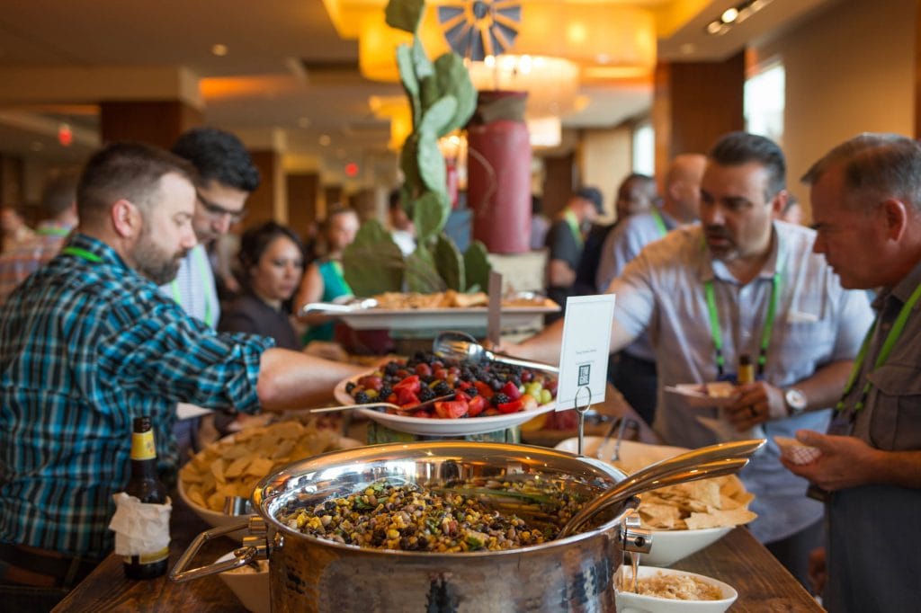 Offsite buffet-style catering with Ivy Hall Events in San Antonio