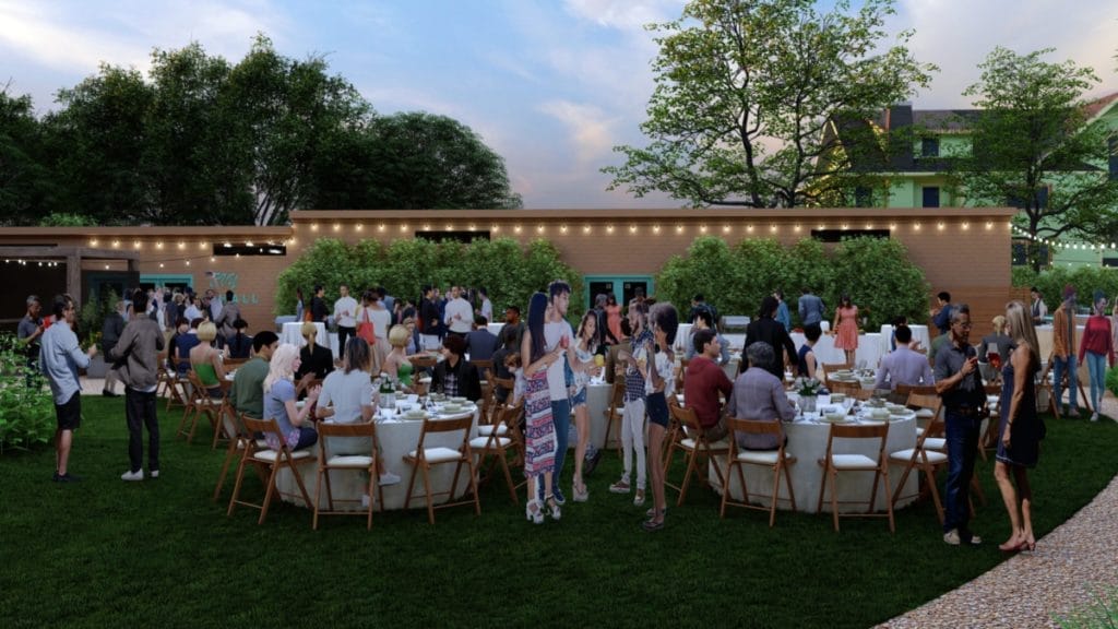 Outdoor reception at Ivy Hall Events in San Antonio